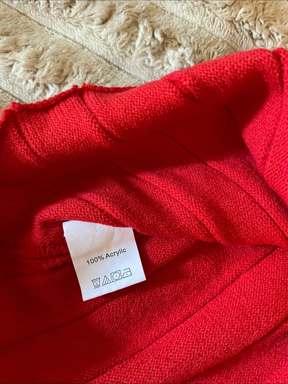 NWOT, Red Knit Long-Sleeve Girls Dress